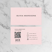 Gepersonaliseerd roze en naam monogram | Elegant g Visitekaartje