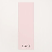 Gepersonaliseerd roze en naam monogram | Elegant g Yogamat (Voorkant)