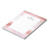 Gepersonaliseerd roze en roest waterverf Notitiebl Notitieblok (Linkerzijde)