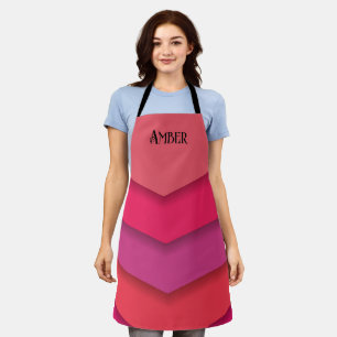 Gepersonaliseerd Roze en Sinaasappel Schort