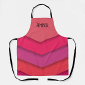 Gepersonaliseerd Roze en Sinaasappel Schort (Voorkant)