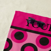 Gepersonaliseerd Roze en Zwart Ballet Kinder Strandlaken (In situ)