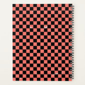 Gepersonaliseerd roze en zwart dambord 2024 planner (Achterkant)