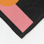 Gepersonaliseerd roze en zwart gestreepte fleece d (Hoek)