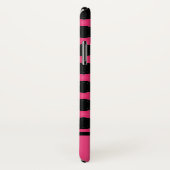 Gepersonaliseerd roze en zwart poka-puntenpatroon Case-Mate iPhone case (Achterkant / rechts)