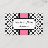 Gepersonaliseerd Roze en Zwart Visitekaartje (Voorkant)