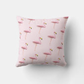 Gepersonaliseerd Roze Flamingo Thema Kussen (Achterkant)