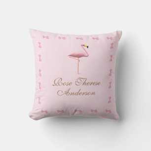 Gepersonaliseerd Roze Flamingo Thema Kussen