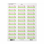 Gepersonaliseerd Roze Flamingos Adres Etiket (Full Sheet)