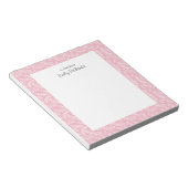 Gepersonaliseerd roze florale Notitieblok (Schuin)