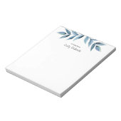 Gepersonaliseerd Roze florale Notitieblok met gere (Linkerzijde)