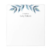 Gepersonaliseerd Roze florale Notitieblok met gere (Voorkant)