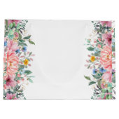 Gepersonaliseerd, roze floreel, vlinder baby showe groot cadeauzakje (Achterkant)