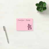 Gepersonaliseerd roze Franse poodle Post Het merkt Post-it® Notes (Kantoor)