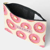 Gepersonaliseerd roze Frosted Donut patroon Etui (Open)