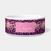 Gepersonaliseerd roze glitter et Bowl