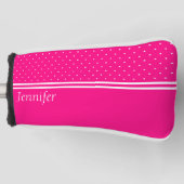 Gepersonaliseerd roze Golf Head-Hoesje Golfheadcover (Voorkant)