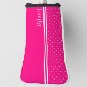 Gepersonaliseerd roze Golf Head-Hoesje Golfheadcover (Draai 90)