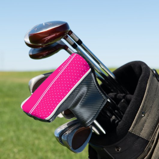Gepersonaliseerd roze Golf Head-Hoesje Golfheadcover (Insitu)