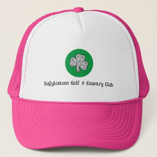 Gepersonaliseerd Roze Golf Pet met Logo & Naam (Voorkant)