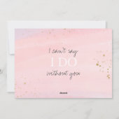 [Gepersonaliseerd] Roze Goud Bruidsmeisje Voorstel Feestdagenkaart (Achterkant)