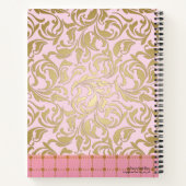 Gepersonaliseerd roze goud met bride-to-be notitieboek (Achterkant)