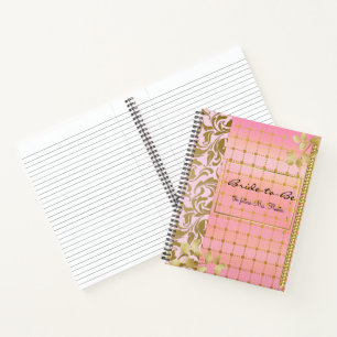 Gepersonaliseerd roze goud met bride-to-be notitieboek