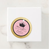 Gepersonaliseerd Roze Goud Prinses Baby shower Bedankjes Labels