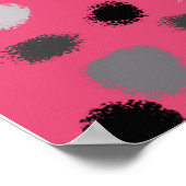 Gepersonaliseerd roze grijze geleidebean poster (Hoek)