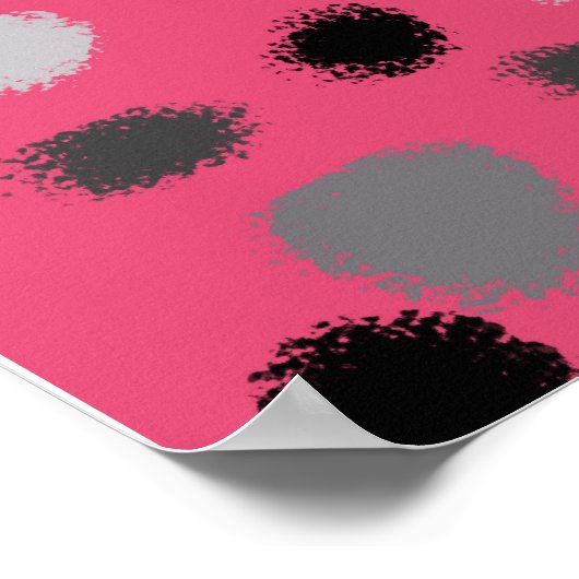 Gepersonaliseerd roze grijze geleidebean poster (Hoek)