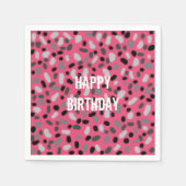 Gepersonaliseerd roze grijze geleidebean servet (Voorkant)