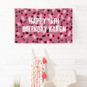Gepersonaliseerd roze grijze geleidebean spandoek (Insitu)
