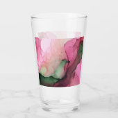 Gepersonaliseerd Roze & Groen Alcohol Inktglas Glas (Achterkant)