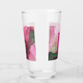 Gepersonaliseerd Roze & Groen Alcohol Inktglas Glas (Rechts)