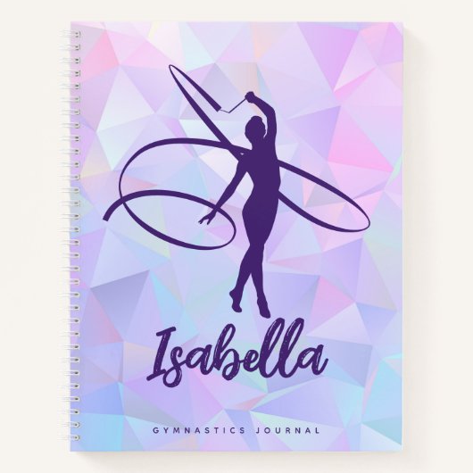 Gepersonaliseerd Roze Gymnastiek Journaal Notitieboek (Voorkant)
