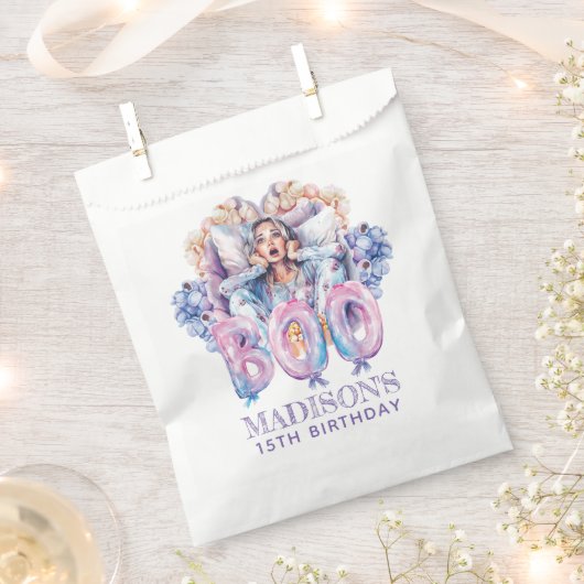 Gepersonaliseerd roze Halloween boek Bedankzakje (Geknipt)