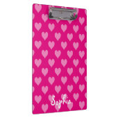 Gepersonaliseerd roze hart patroon klembord (Rechts)