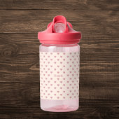 Gepersonaliseerd roze hartenpatroon waterfles
