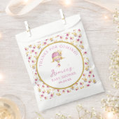 Gepersonaliseerd roze heteluchtballon Baby shower Bedankzakje (Geknipt)