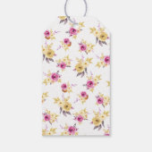 Gepersonaliseerd roze heteluchtballon Baby shower Cadeaulabel (Achterkant)