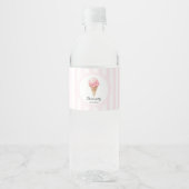 Gepersonaliseerd Roze Ijs Waterfles Etiket (Voorkant)
