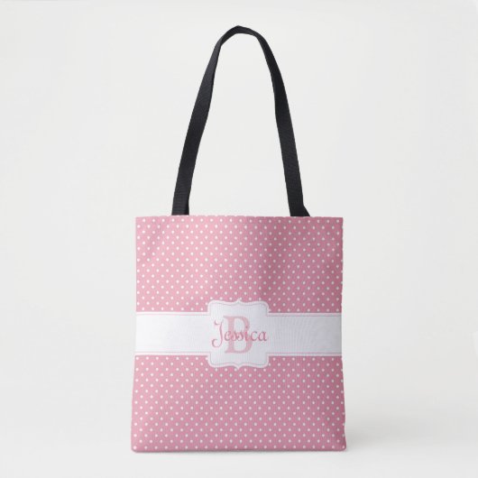 Gepersonaliseerd roze inktvlek tote bag (Voorkant)