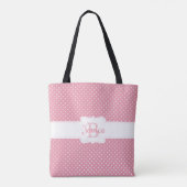 Gepersonaliseerd roze inktvlek tote bag (Achterkant)