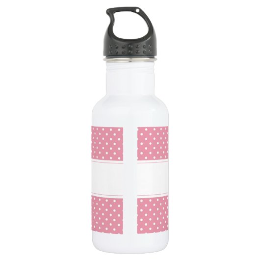 Gepersonaliseerd roze inktvlek waterfles  (Achterkant)