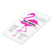 Gepersonaliseerd Roze kruisdeur voor Flamingo Fami Magneet (Linkerzijde)