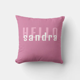 Gepersonaliseerd roze kussen Aangepaste naam
