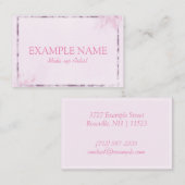 Gepersonaliseerd "roze leder" (GB/euro) Visitekaartje (Voorkant / Achterkant)