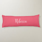 Gepersonaliseerd roze lichaamskussen (Achterkant)