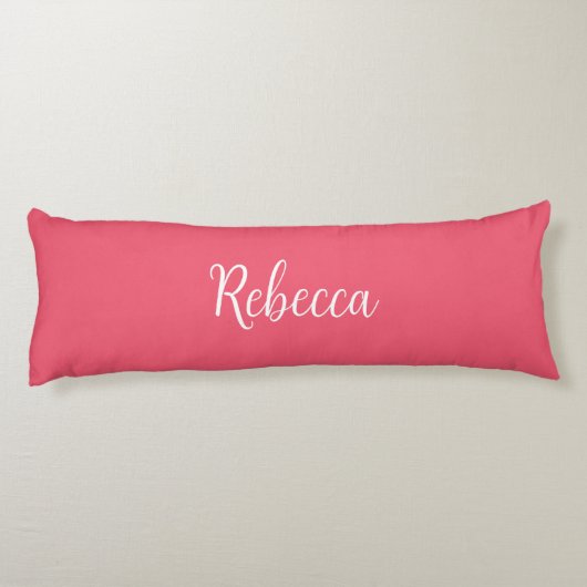 Gepersonaliseerd roze lichaamskussen (Achterkant)