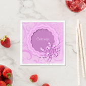 Gepersonaliseerd roze Lijst Napkins Servetten (Insitu)